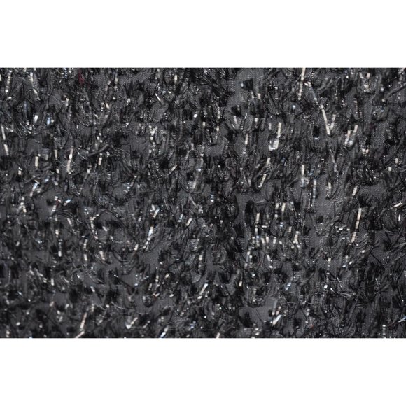 Vintage Women's Brenda Goode Retro Black Feathery Sparkle Top S - Picture 2 of 5